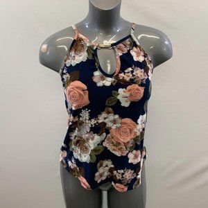 Ardene Women's M Dark Navy Blue Floral Pattern